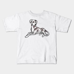 Dog - Great Dane - Harlequin Natural Ears Kids T-Shirt